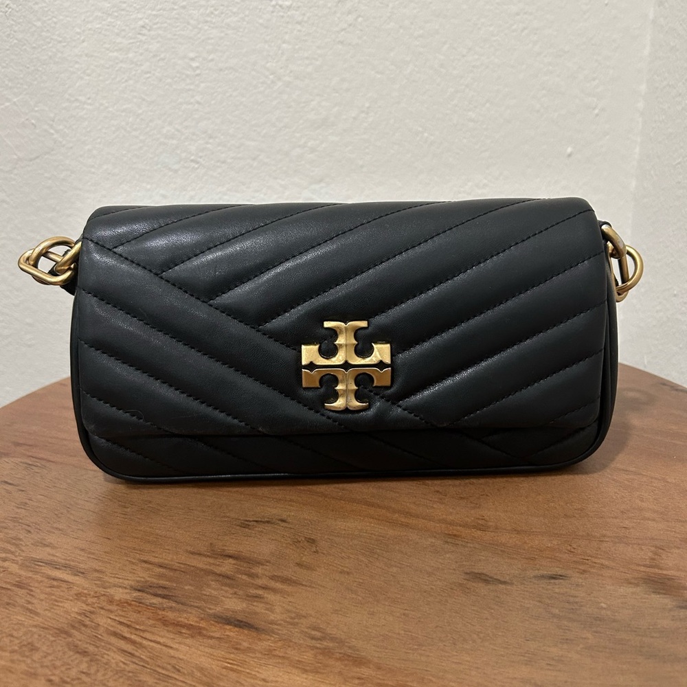Tory Burch Black Quilted Leather Crossbody Bag